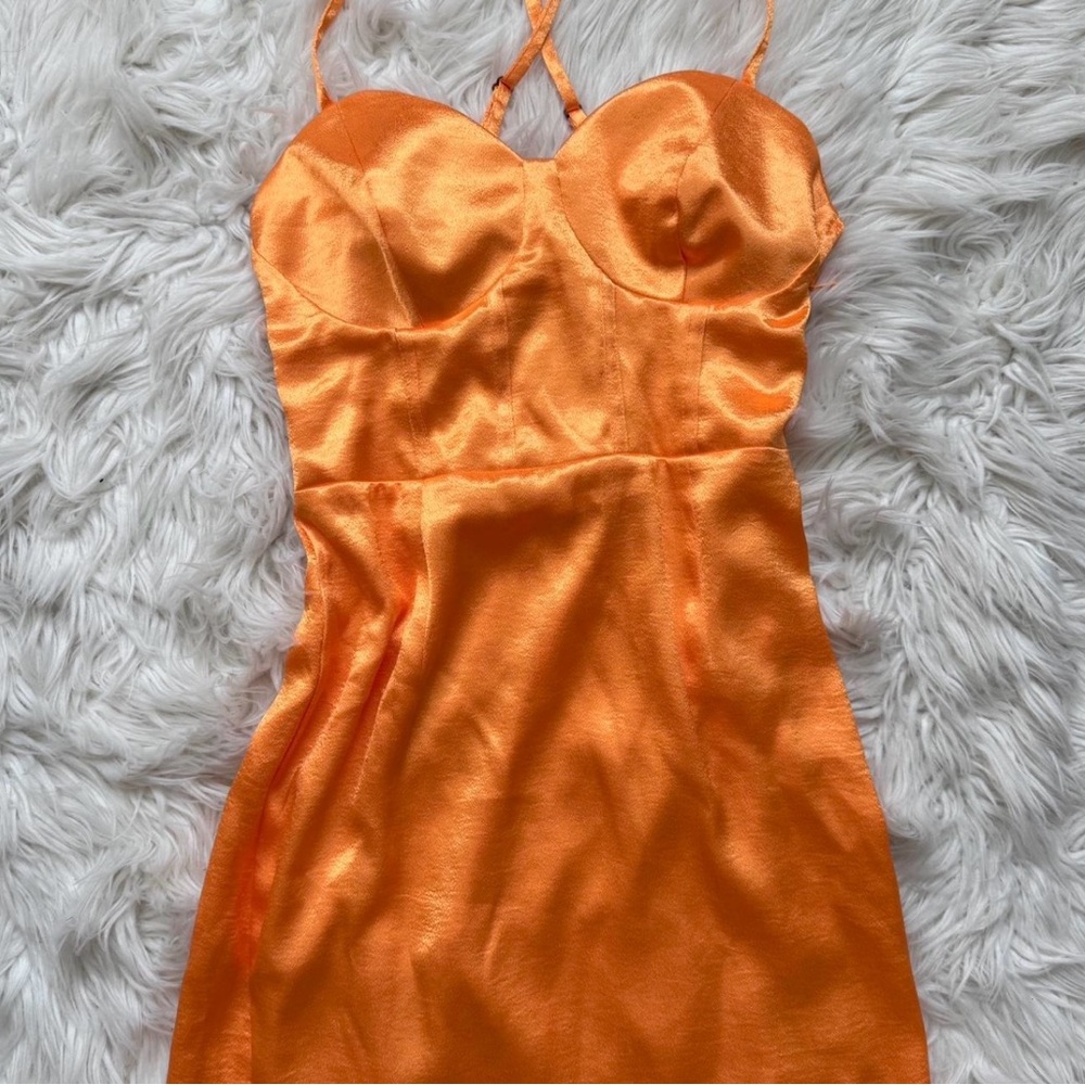 Target Orange Dress Silk Small